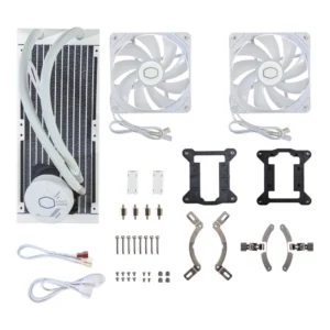 Enfriamiento Liquido Cooler Master Masterliquid 240l Core White (Mlw-d24m-a18pz-rw) 1200/1700-am4/am5+, Blanco, X2 Fan, Led-rgb - Imagen 4