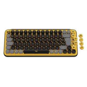 Teclado Inalambrico Bt Logitech Pop Keys 75% ( 920-010713 ) Mecanico | Gx Brown Tactile | Negro C/ Amarillo - Imagen 4