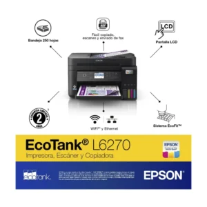 Impresora Multifuncional Epson (L6270) Con Tanque, Imprime, Escanea, Fotocopia, Inalambrico - Imagen 2