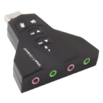Adaptador Usb Audio 7.1 Doble Entrada Con Regulador De Volumen