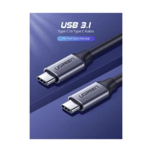 Cable De Carga & Datos Usb-c A Usb-c Ugreen Us161 (50751) Negro, 1.5 Metros - Imagen 3