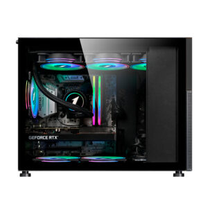 CASE 1STPLAYER MIKU MI6-EV ( MI6-EV BLACK ) SIN FUENTE, NEGRO, MICRO-ATX, 1 PANEL VIDRIO, PANTALA 8" LCD IPS - Imagen 3