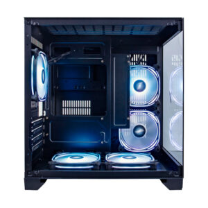 CASE 1STPLAYER MV5-T ( MV5-T BLACK ) SIN FUENTE, NEGRO, MICRO-ATX, 2 PANEL VIDRIO, X3 FAN, LED-RGB - Imagen 3