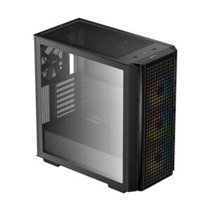 Case Deep Cool Cg 540 (R-cg540-bkage4-g-1) Sin Fuente, Negro, E-atx, 1 Panel Vidrio, X4 Fan, Led-rgb - Imagen 3