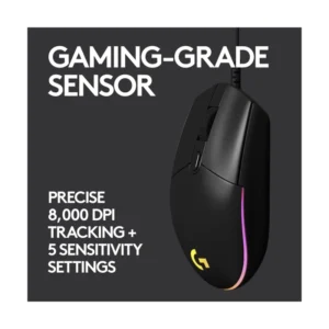 Mouse Logitech G203 Lightsync (910-005790) Gaming, Negro, 8000 Dpi, Led-rgb - Imagen 3