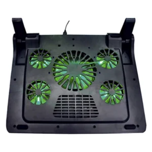 Cooler Para Laptop Xblade Glacius (Gxb-h501bk) Negro, Para 10" Al 17", X5 Fan, Led-verde - Imagen 3