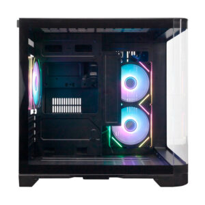 CASE 1STPLAYER UV5 ( UV5 BLACK ) SIN FUENTE, NEGRO, MICRO-ATX, 2 PANEL VIDRIO, X3 FAN, CON CONTROL, LED-RGB - Imagen 4