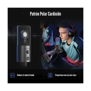 MICROFONO FIFINE T669-PRO 3 AMPLIGAME ( T669-PRO 3 ) CON SOPORTE DE BRAZO, NEGRO, CABLE USB - Imagen 4