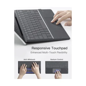 Teclado Inalambrico Inateck Surface Pro 9 (Kb05113) Panel Tactil, Bluetooth, Soporte Para Boligrafo, Led 7 Colores - Imagen 4