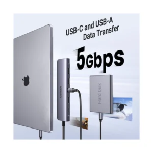 ADAPTADOR USB-C A 7 EN 1 UGREEN CM195 ( 15214 ) CABLE 20CM, 2X USB - HDMI - 2X USB-C - SD SLOT - TF CARD - Imagen 5