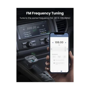 Transmisor Fm Bluetooth Carga Rapida Autoradio Ugreen (6957303889105) Bt 5.0, Mp3/mp4, X2 Usb/usb-c - Imagen 5