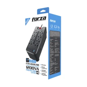 Estabilizador Forza 8 Tomas (Fvr-1222Usb V2) 1200Va, 600W, X1 Usb/Usb-C - Imagen 5