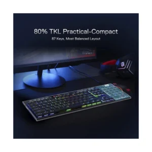 Teclado Inalambrico Bt Redragon Horus Tkl 80%  ( K621-rgb-sp-a ) Mecanico | Negro | Switch Azul | Led- Rgb - Imagen 6