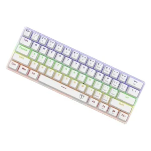 Teclado T-dagger Arena 60% (T-tgk321w-br) Gaming, Mecanico, Blanco, Switch Marron, Led-rgb - Imagen 6