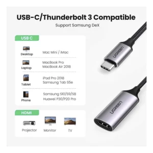 Adaptador Usb-c A Hdmi Ugreen (6957303874446) Gris - Imagen 6