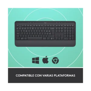 Teclado Inalambrico Logitech K650 (920-010910) Negro, Bluetooth - Imagen 6