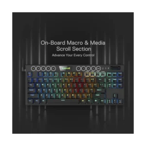 Teclado Redragon Horus Tkl 80% (K622-rgb-sp-r) Gaming, Negro, Mecanico, Switch Rojo, Led-rgb - Imagen 7