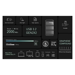 Ssd Externo Teamgroup T-force M200 1tb (T8fed9001t0c102) Negro, 2000mb/s, 2000mb/s, Cable Usb-c/usb 3.2 - Imagen 7