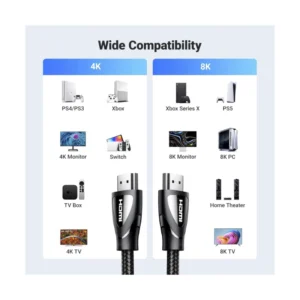 Cable Hdmi A Hdmi Ugreen Hd140 (6957303884032) Negro, 2.1, 8k, 60hz, 2 Metros - Imagen 8