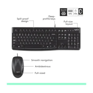 Combo Logitech Mk120 (920-004428) Teclado+mouse - Imagen 8