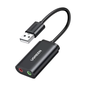 ADAPTADOR USB 2.0 A AUDIO 3.5MM UGREEN US205 ( 30724 ) NEGRO, 20CM - Imagen 9