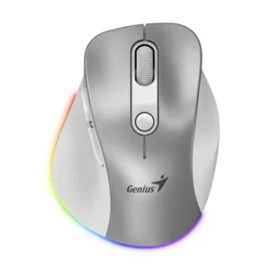 Mouse Inalambrico Genius Ergo 9000s Pro (31030039402) Plata, 2400 Dpi, 6 Botones, Bluetooth, Recargable, Led-rgb - Imagen 1