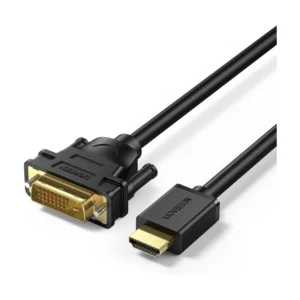 Cable Hdmi A Dvi 24+1 Ugreen (10135) Negro, 1080p Hdtv, 2 Metros - Imagen 1