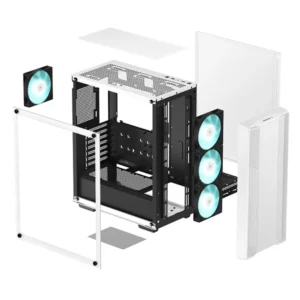 Case Deep Cool Cc560 Wh V2 (R-cc560-whgaa4-g-2) Sin Fuente, Blanco, Atx, 1 Panel Vidrio, X4 Fan, Led - Imagen 11