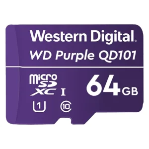 MEMORIA MICRO SD WESTERN DIGITAL QD101 64GB ( WDD064G1P0C-85AEL0 ) PURPURA, 32 TBW, SDXC, PARA CAMARA VIGILANCIA - Imagen 2