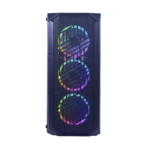 CASE HALION ( MERCURY 2107 ) CON FUENTE DE 500W, NEGRO, E-ATX, 1 PANEL VIDRIO, X4 FAN, LED-RGB - Imagen 2