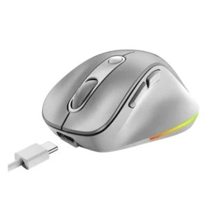 Mouse Inalambrico Genius Ergo 9000s Pro (31030039402) Plata, 2400 Dpi, 6 Botones, Bluetooth, Recargable, Led-rgb - Imagen 3