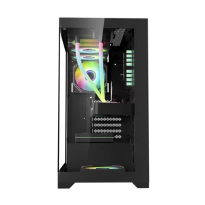 CASE 1STPLAYER MI7 ( MI7 BLACK ) SIN FUENTE, ATX, NEGRO, ATX, 2 PANEL VIDRIO, X3 FAN, LED-RGB - Imagen 3