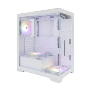 CASE 1STPLAYER MI7 ( MI7 WHITE ) SIN FUENTE, BLANCO, ATX, 2 PANEL VIDRIO, X3 FAN, LED-RGB - Imagen 2