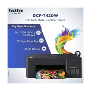 Impresora Multifuncional Brother (Dcp-t420w) Con Tanque, Imprime, Escanea, Fotocopia, Inalambrico - Imagen 4