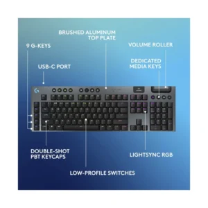 Teclado Inalambrico Logitech G915 X Lightspeed (920-012670) Gaming, Mecanico, Switch Tactile Marron, Bluetooth, Led-rgb - Imagen 6