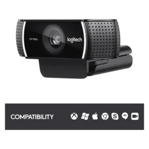 Camara Web Logitech C922 Pro Hd Stream Webcam (960-001087) Fhd 1080p, Negro, 30 Fps, Para Transmision Y Grabacion, Con Microfono - Imagen 8