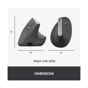 Mouse Inalambrico Logitech Mx Vertical Advanced (910-005449) Negro, Bluetooth, Ergonomico, 1600 Dpi - Imagen 8