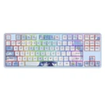 Teclado Inalambrico Redragon Star Blade Pro 80% (K708Ak-Rgb-Pro) Gaming, Anime, Mecanico, Switch Green, Enchufe De 3 Modos, Led-Rgb