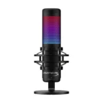 Microfono Hyperx Quadcast S (4P5P7Aa) Negro, Filtro Pop, Control De Ganancia, Soporte De Choque Antivibracion, Transmision, Podcasts, Pc/Ps4/Ps5, Rgb
