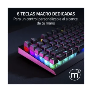 Teclado Razer Blackwidow V4 X (Rz03-04702800-R311) Gaming, Negro, Switch Amarillos, Mecanico, 6 Teclas Macro Dedicadas, Led-Rgb - Imagen 3