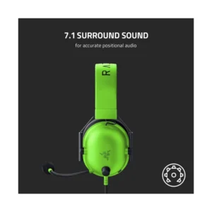 Auricular Razer Blackshark V2 X (Rz04-03240600-R3U1) Gaming, Verde, 7.1, Jack X1 + Cable Jack X2 - Imagen 6