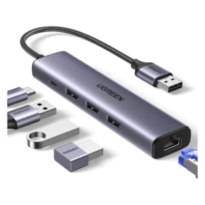 Adaptador Usb A 5 En 1 Ugreen (60554) X3 Usb - X1 Rj45 Gigabit - Imagen 1