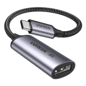 Adaptador Usb-C A Dp Ugreen Cm654 (15575) Negro, 1.4 8K 60Hz, 4K 240Hz, Cable Trenzado - Imagen 1