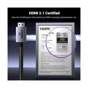 Cable Hdmi A Hdmi Ugreen Hd171 (25908) Negro, 2.1, 4K/8K, Hasta 240Hz, Hdcp 2.3, 1 Metros - Imagen 2