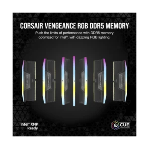 Memoria Ram Corsair Vengeance Rgb Ddr5 16Gb/5600 (Cmh16Gx5M1B5600C40) Negro, Led-Rgb - Imagen 2