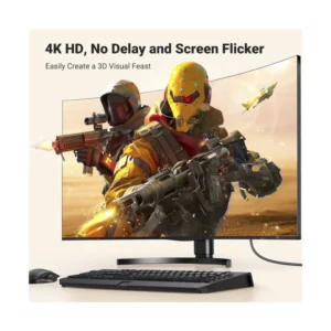 Cable Dp A Hdmi Ugreen Dp125 (35843) Negro, Dp 1.2 A Hdmi 1.4, 4K De 1080P A 120Hz, Cable Trenzado Alu, 3 Metros - Imagen 2