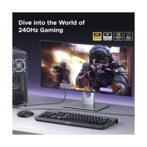 Adaptador Usb-C A Dp Ugreen Cm654 (15575) Negro, 1.4 8K 60Hz, 4K 240Hz, Cable Trenzado - Imagen 3