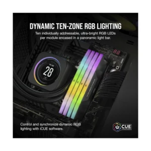 Memoria Ram Corsair Vengeance Rgb Ddr5 16Gb/5600 (Cmh16Gx5M1B5600C40) Negro, Led-Rgb - Imagen 3