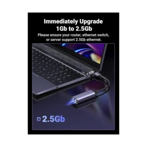 Adaptador Usb 3.0 A Red Ugreen Cm648 (25051) Velocidad 10/100/1000/2500Mbps, Negro - Imagen 4