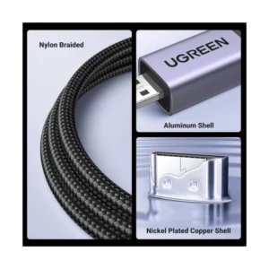 Cable Micro Hdmi A Hdmi Ugreen Hd164 (15517) 8K 60Hz, 4K 240Hz, Carcasa De Aluminio, 2 Metros - Imagen 4